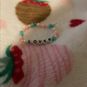 Colorful Beaded Bracelet with 'LOVER' Letters